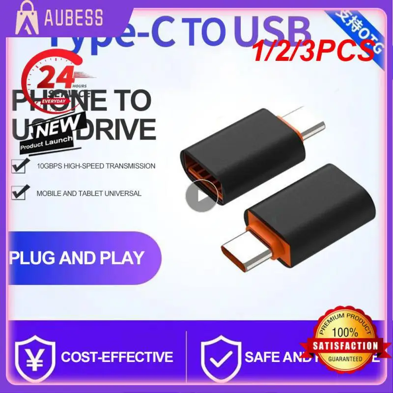 1/2/3PCS High Quality Computer Converter Type-c Interface Adapter Durable Usb To Type-c Female Adapter