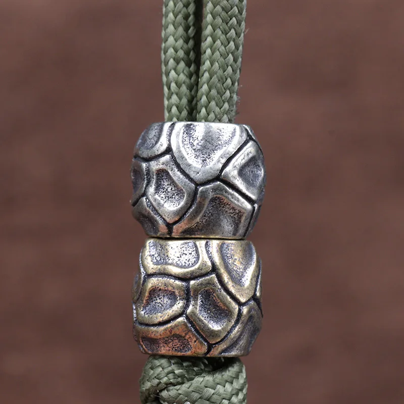 سلحفاة قذيفة نمط النحاس سكين الخرز EDC DIY Paracord المنسوجة أساور الحبل المعلقات اكسسوارات أداة خارجية الشنق سحر