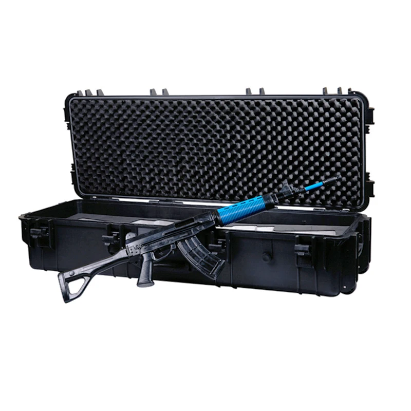 Waterproof Long Tool Case Impact Resistant Sealed Toolbox Photographic Equipment Camera Gun Storage With Pre-cut Foam