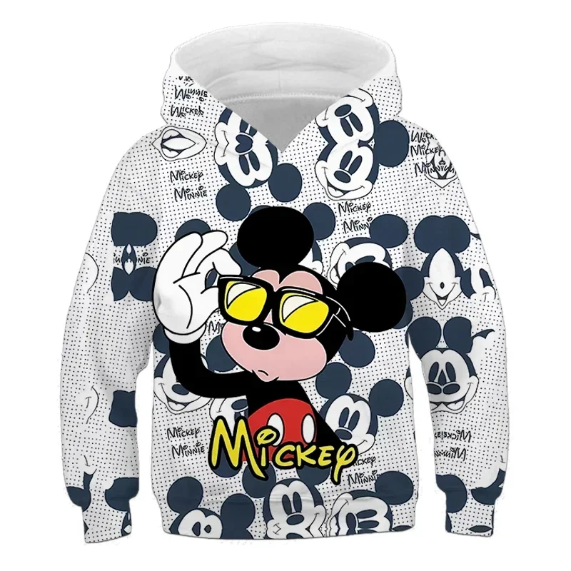 Spring Autumn Cartoon Hoodies Cute Mickey Minnie Print Children\'s Clothing Comfortable and Casual Girls\' Sportswear Coat Boys\'