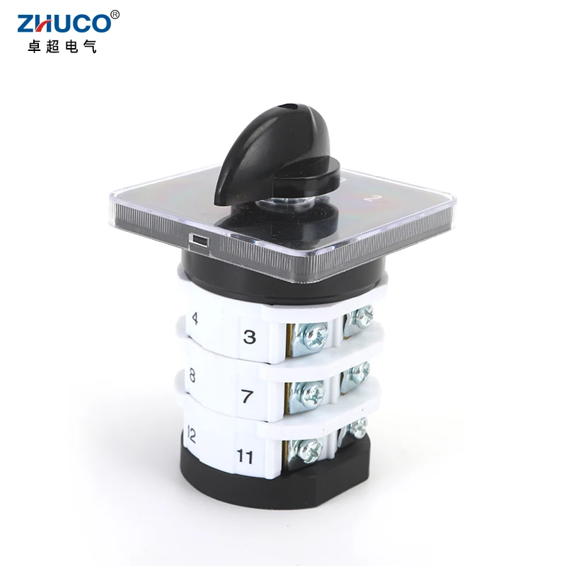 ZHUCO SZL9-32/1 32/2 32/3 32/4 32A 440V 3 Positon 2 3 4 Phase 4/8/12/16 Screw Universal Rotary Changeover Cam Reversing Switches