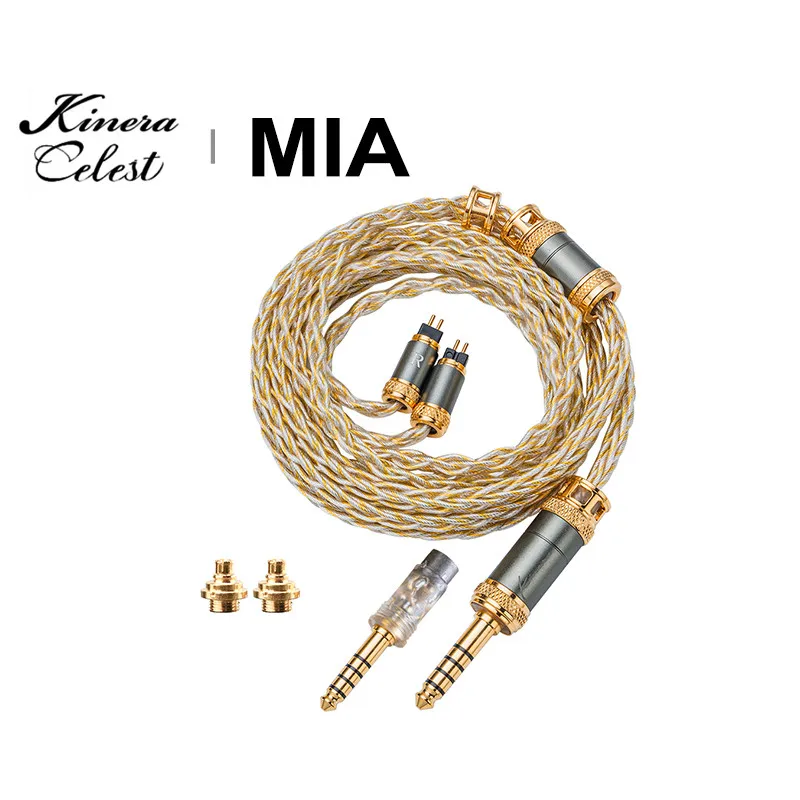 Kinera MIA In-Ear Monitor HIFI Wired Headphone Cable 6N Single Crystal Copper Silver-Plated Earphone Cable 0.78mm MMCX Cord