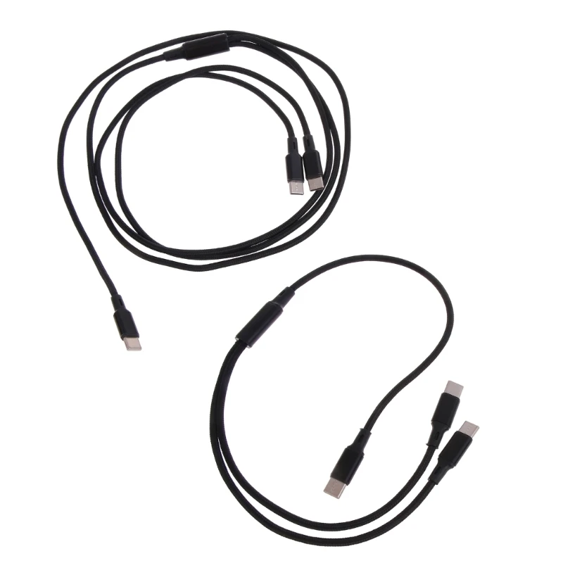 2 in 1 USB Type C To 2 Type C Male to Male Cable Mobile Phone Fast Charging Cable For Huaiwei Samgsung Xiaomi Type C Charge Cord