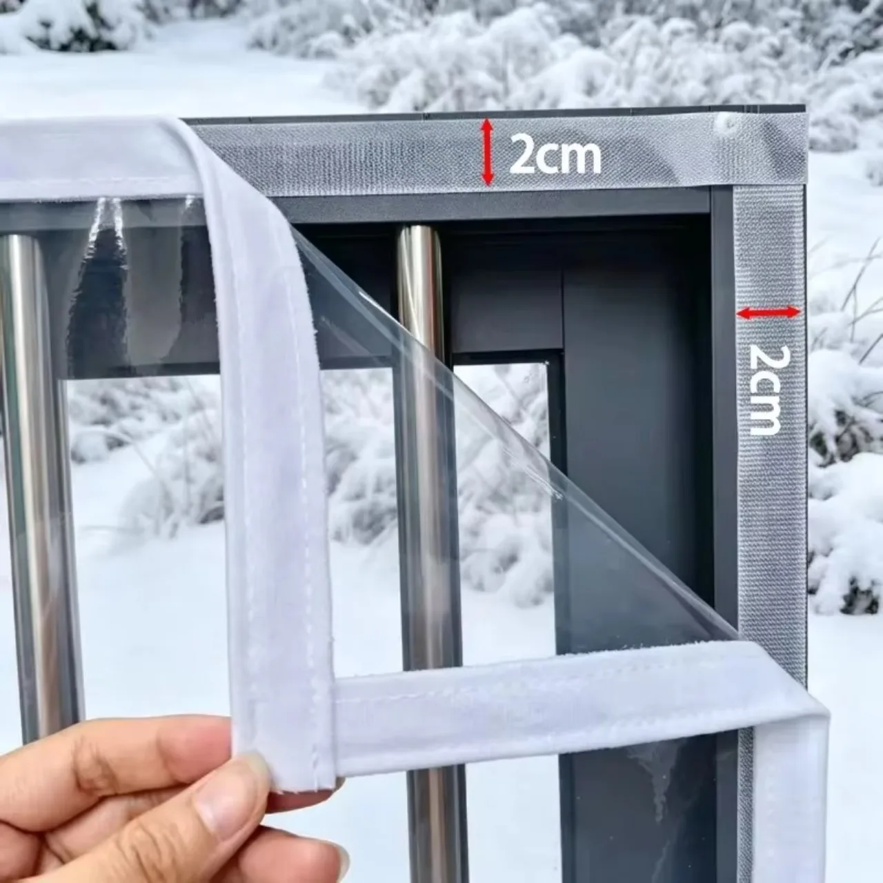 Winter Anti Cold Windproof Dust-proof Transparent Insulation Film Side Zipper Design Can Block The Loss of Indoor Hot Air