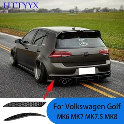 Glossy Black Rear Bumper Reflector Honeycomb Double-Sided Tape Mounting For Volkswagen Golf 6/7/7.5/8 GTI R Standard 2009-2023
