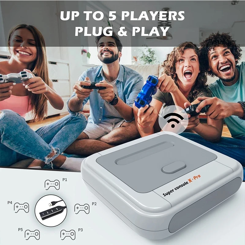 

NEW Super Console X Pro Retro Video Game Console Tv Box Hd Wifi Output Dual System Built-In 50000+ Games Games Applicable To Ps