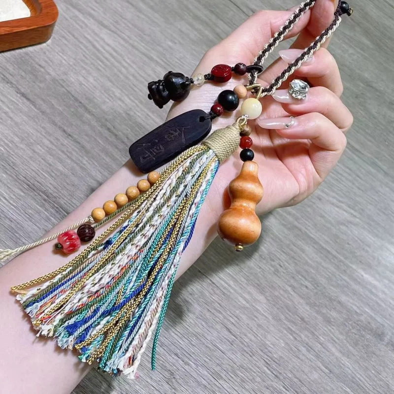 

New Style Gourd Bear Tassel Pendant, Handmade Woven Ornament, Retro Exquisite All-match Decor, Fashion Bag Charm,