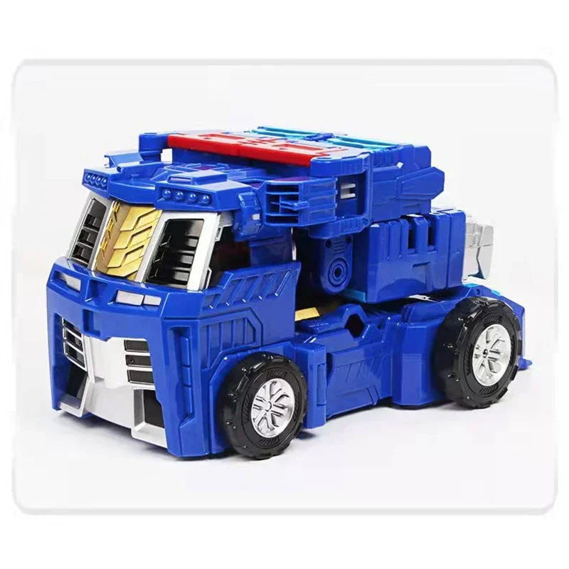 Turning Mecard Mega Evan King Transformation Truck Robot Cartoon Anime Car Model Toy Battle Arena Vehicle For Children Gift