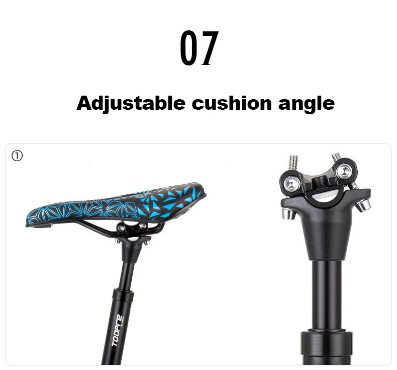 TOOPRE Fahrrad-Federsattelstütze MTB Stoßdämpfer-Sattelstütze 27,2 28,6 30,4 30,9 31,6 400mm 6061-T6 Aluminiumlegierung Sattelstütze 400mm – Detail 11