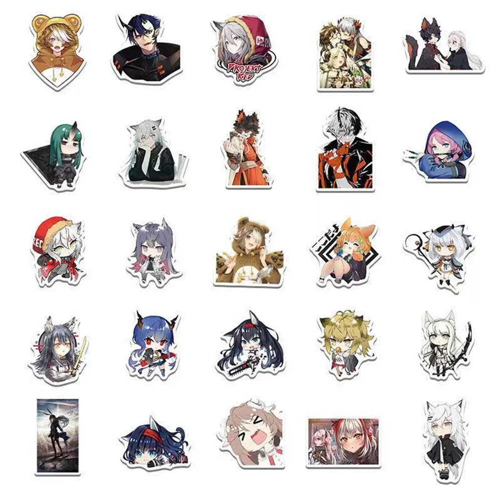 10/30/50PCS New Arknights Sticker Pack Cartoon Creative Anime iPad Computer Table Chair Notebook Decoration Waterproof Wholesale