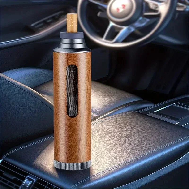 1PC Car mounted ashtray portable ashtray no dropping ashtray lazy person cigarette holder, driving smoking Soot Organizer