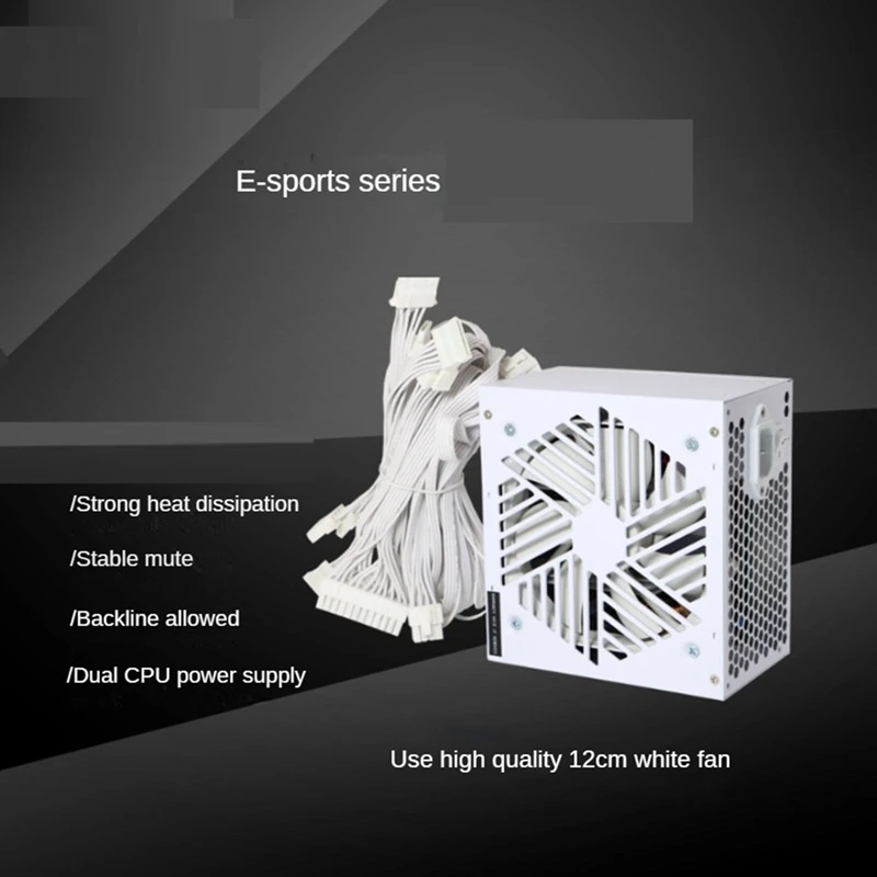 600W PC PSU Power Supply Gaming Source ATX Desktop Computer Power Supply For BTC Gaming Computer PSU EU Plug Spare Parts