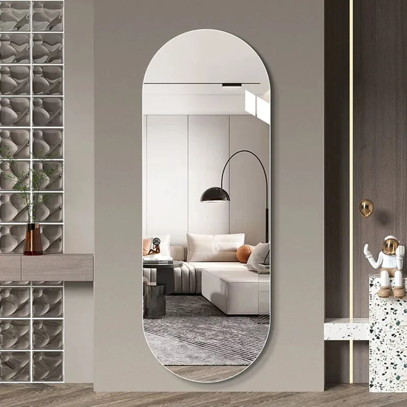 Aesthetic Oval Mirror Wall Modern Living Room Decoration Items Makeup Hanging Mirror Funky Luxury Espelhos Home Decorations