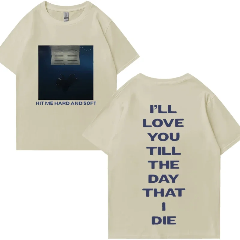 New Billie Hit Me Hard and Soft 2024 Tour Cotton T-Shirts Fashion Harajuku Hip Hop Casual O-Neck Short Sleeve Oversized Shirts