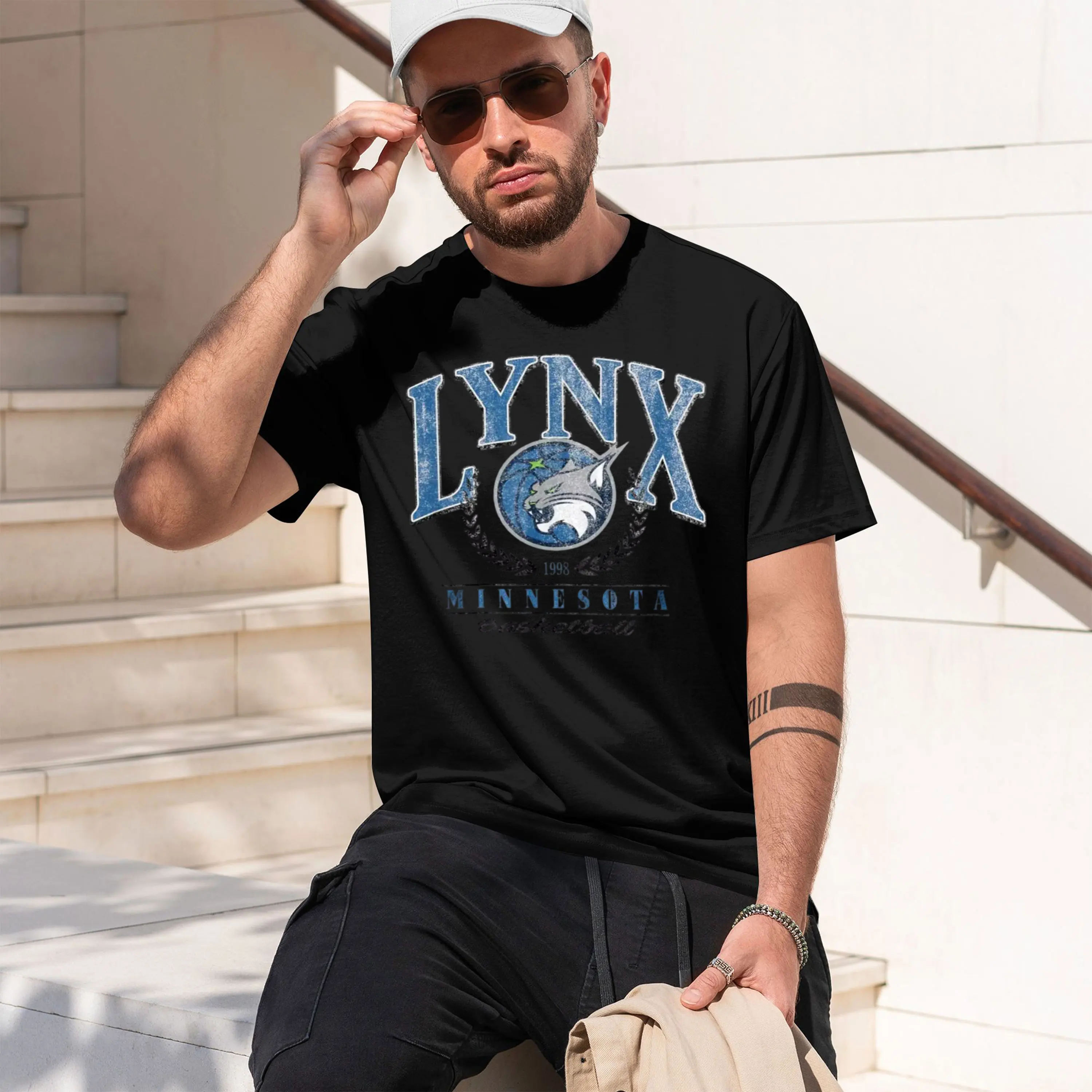 WNBA Minnesota Lynx Cl T-Shirt Summer Short-Sved Breathable Sweat-Wking Versatile Trendy T-Shirt 2026 New Model Short-sleeve cre