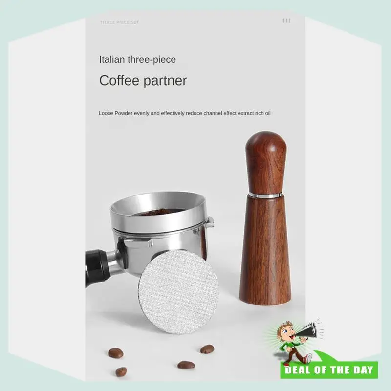 تسليم 24 ساعة محرك القهوة اسبريسو القهوة النمام الموزع إبرة الفولاذ المقاوم للصدأ تلقي مسحوق حلقة مجموعة أداة القهوة E