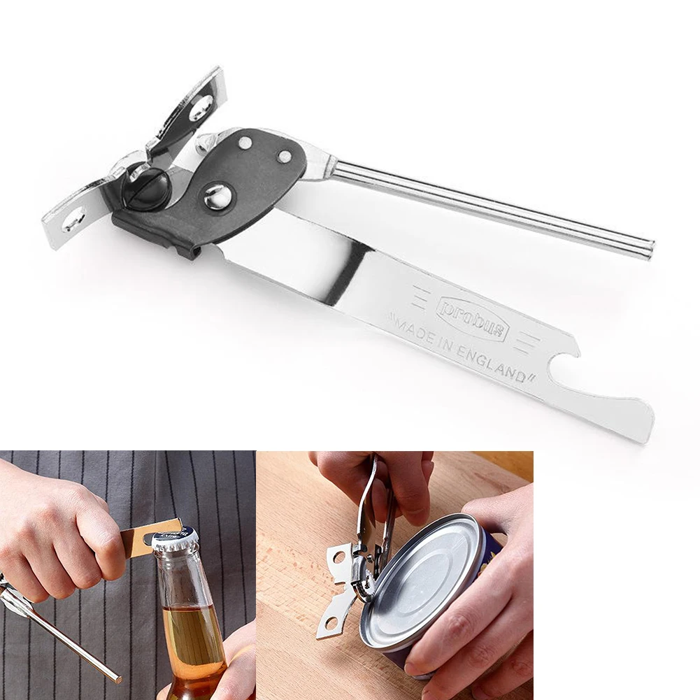 Multifunctional Stainless Steel Food Can Tin Manual Bottle Opener Weak Hand Kitchen Accessory Supplies Gadgets Knives Tool Set