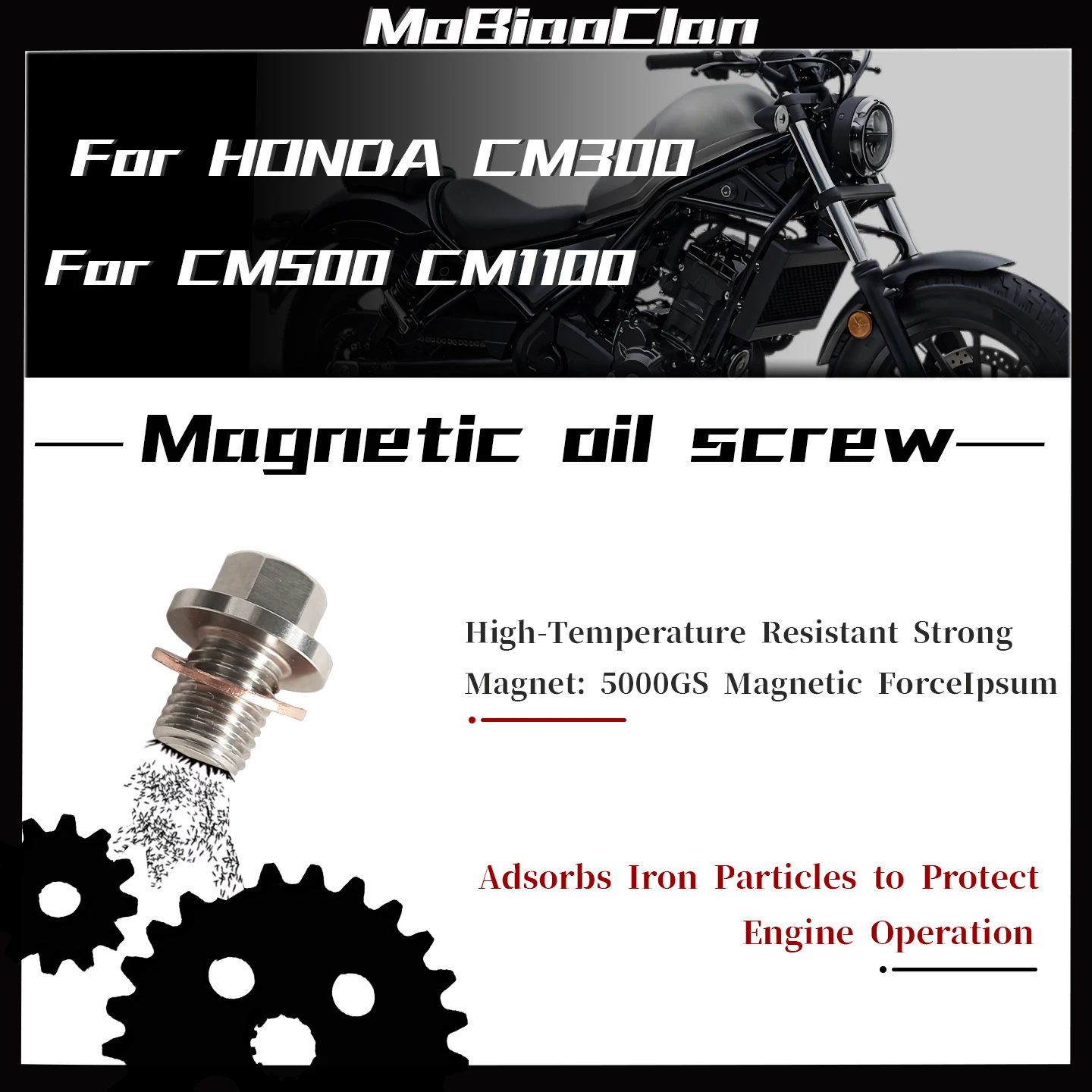 

Для HONDA CMX300 CMX500 cm300 магнитный винт для слива масла из нержавеющей стали cm1100 CMX1100 масляный винт аксессуары для мотоциклов ﻿