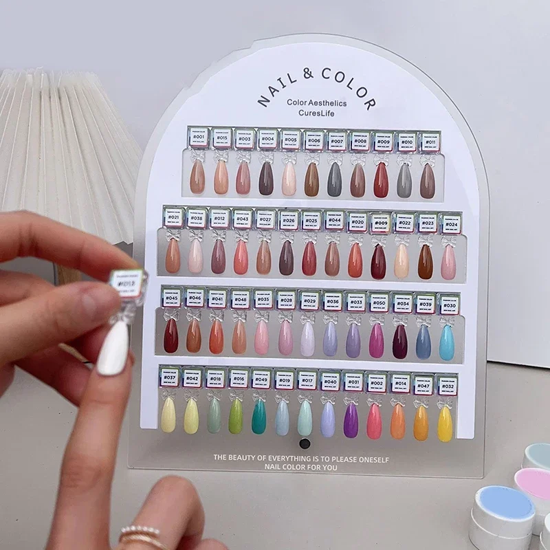 10/20 قطعة Bowknot المغناطيسي أظافر صناعية تلميح عرض واضح اللون الطبيعي بطاقة البولندية هلام حامل مجلس مسمار لوحة مسمار الغراء الممارسة #4