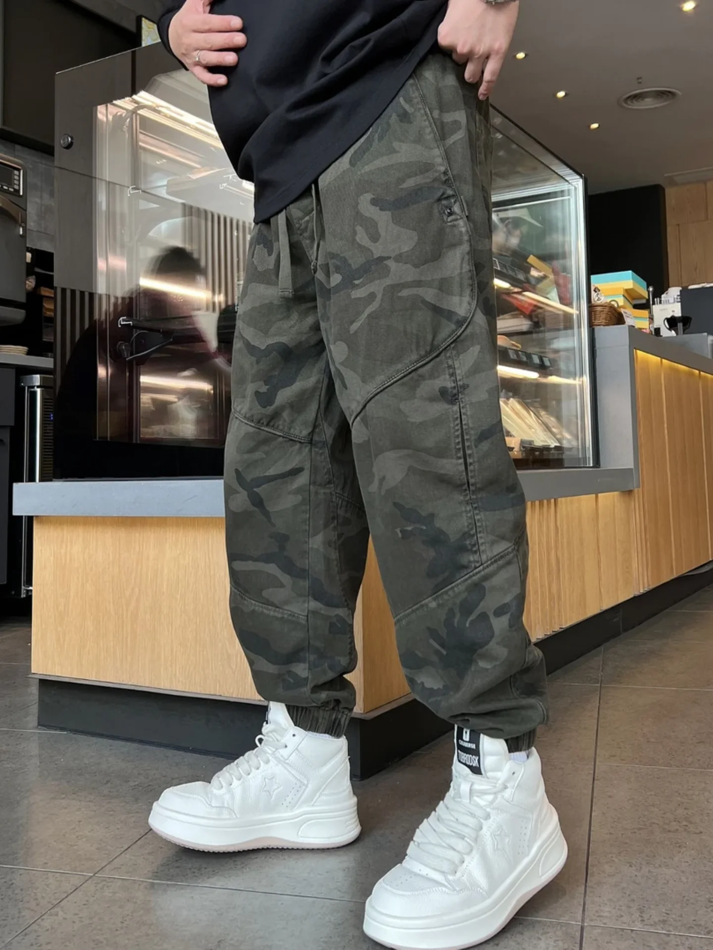 

Новые осенние мужские повседневные брюки, универсальные высококачественные брюки свободного покроя, простая модная рабочая одежда, длинные брюки