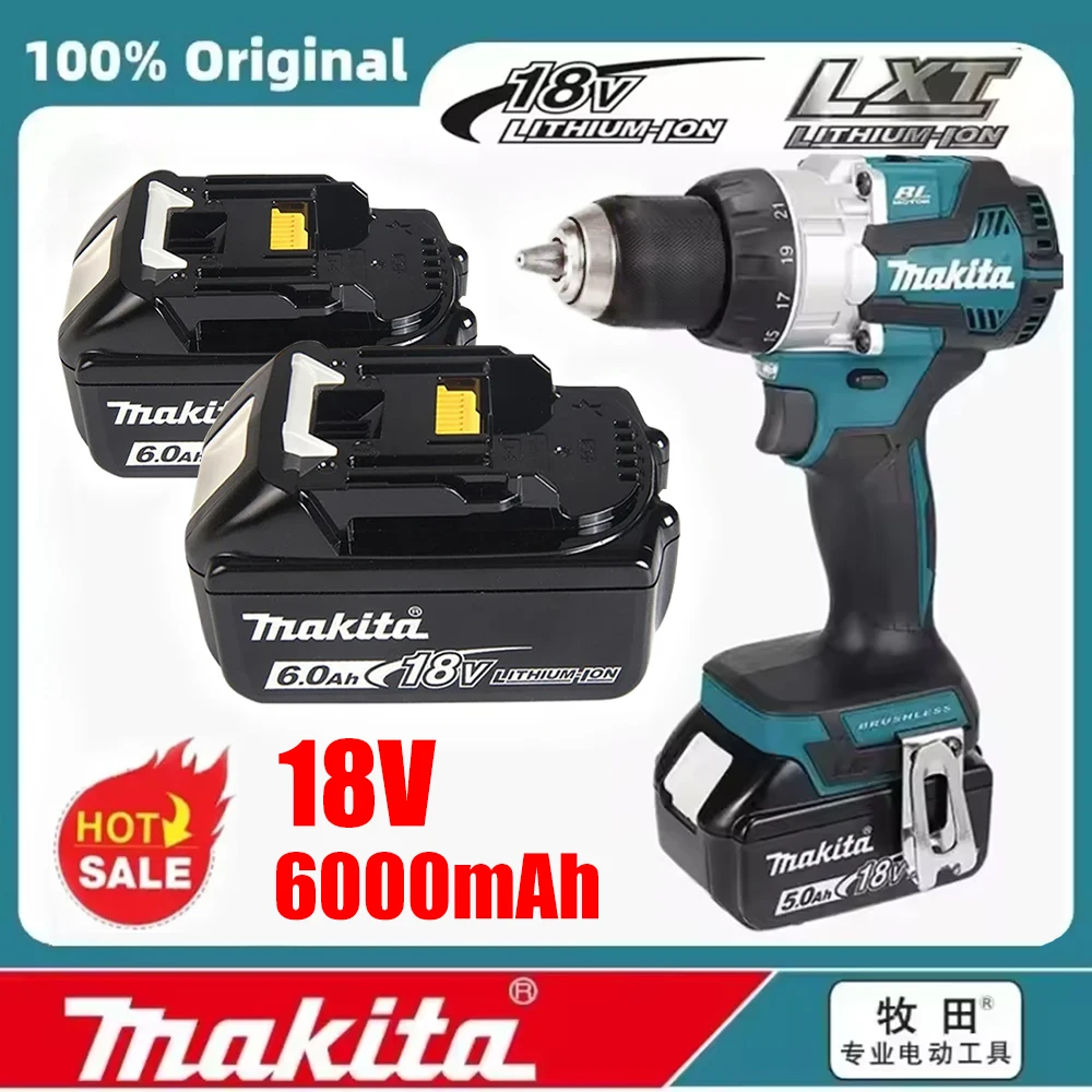 

Makita 18V Battery 6Ah/5Ah/3Ah BL1830B BL1850B BL1850 BL1840 BL1860 BL1815 Power Tool Replacement Lithium Battery