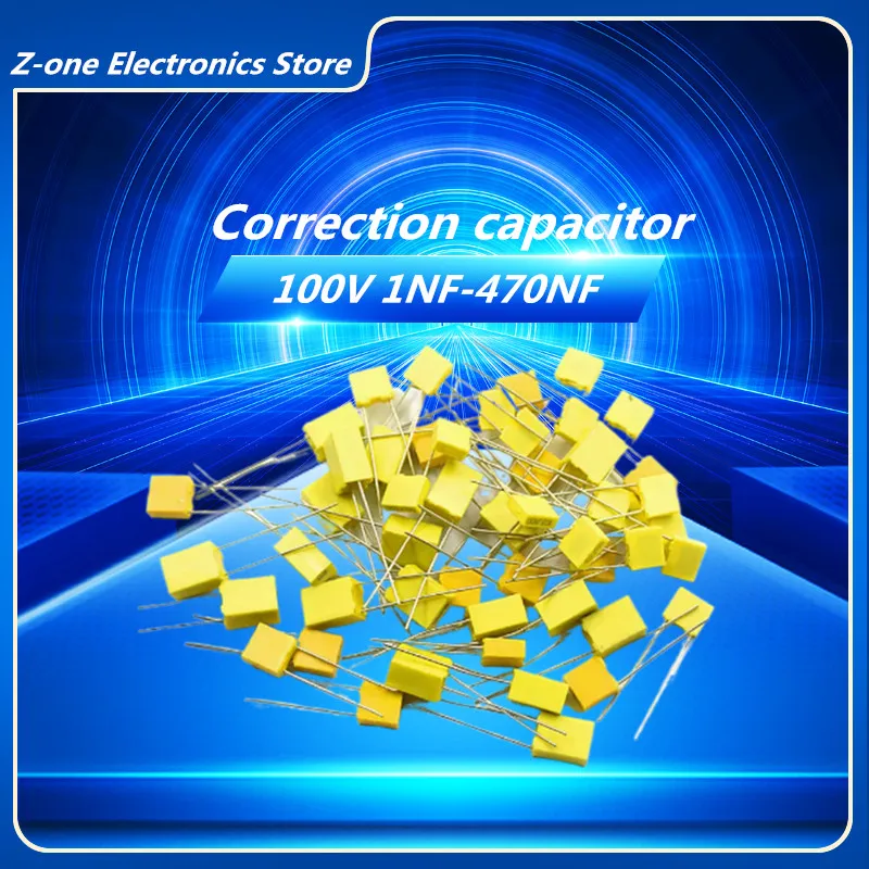 

20PCS 100V Correction Capacitor 1NF 2.2NF 4.7NF 10NF 22NF 100NF 330NF 470NF 102 104 154 224 Polypropylene Safety Plastic Film