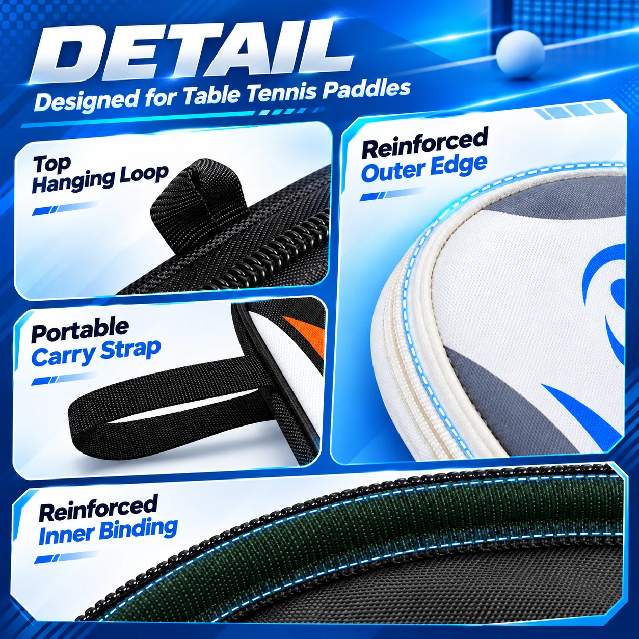 Boer Table Tennis Racket Bag, Table Tennis Racket Gourd-Shaped Bag, Racket Cover