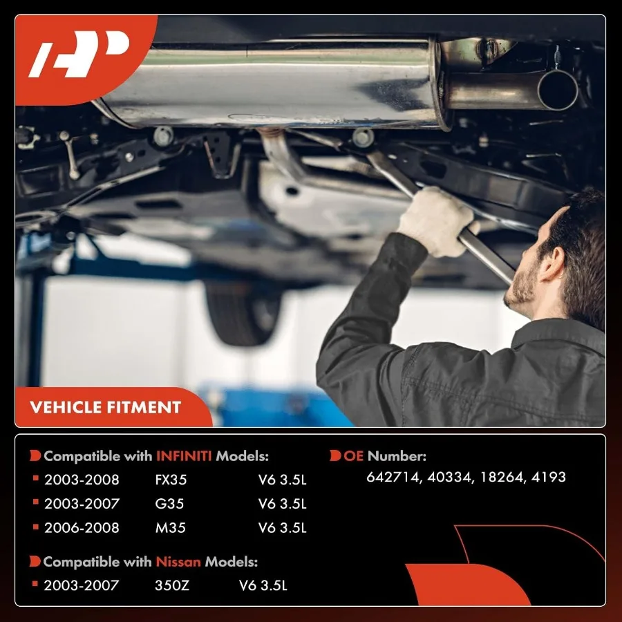 Left Catalytic Converter with Gasket DirectFit Compatible for Infiniti G35 20032007 M35 20062008 FX35 20032008 Nissan 350Z 2003