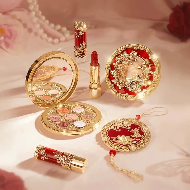 New Palace Museum Huashen Makeup Gift Box Lipstick eye shadow Cultural Creative New Year Birthday Gift in stock