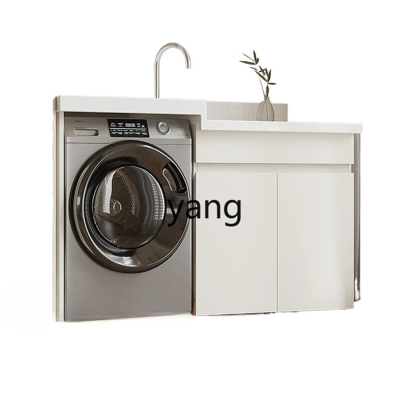 

LH washing machine integrated cabinet balcony hand washing cabinet combination with rubbing board