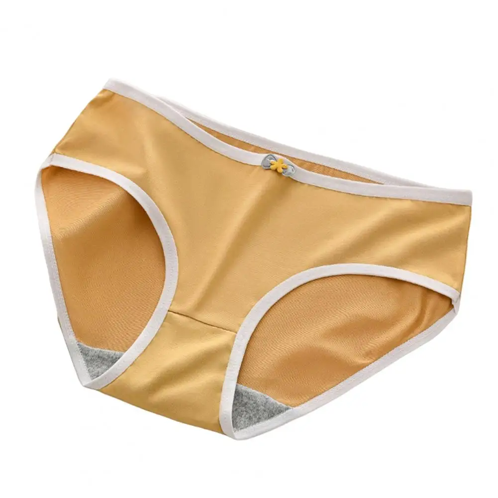 Women Panties Mid Waist Bow Stretch Underwear Japanese Korean Sexy Close Fit Underpants Briefs Female Clothing