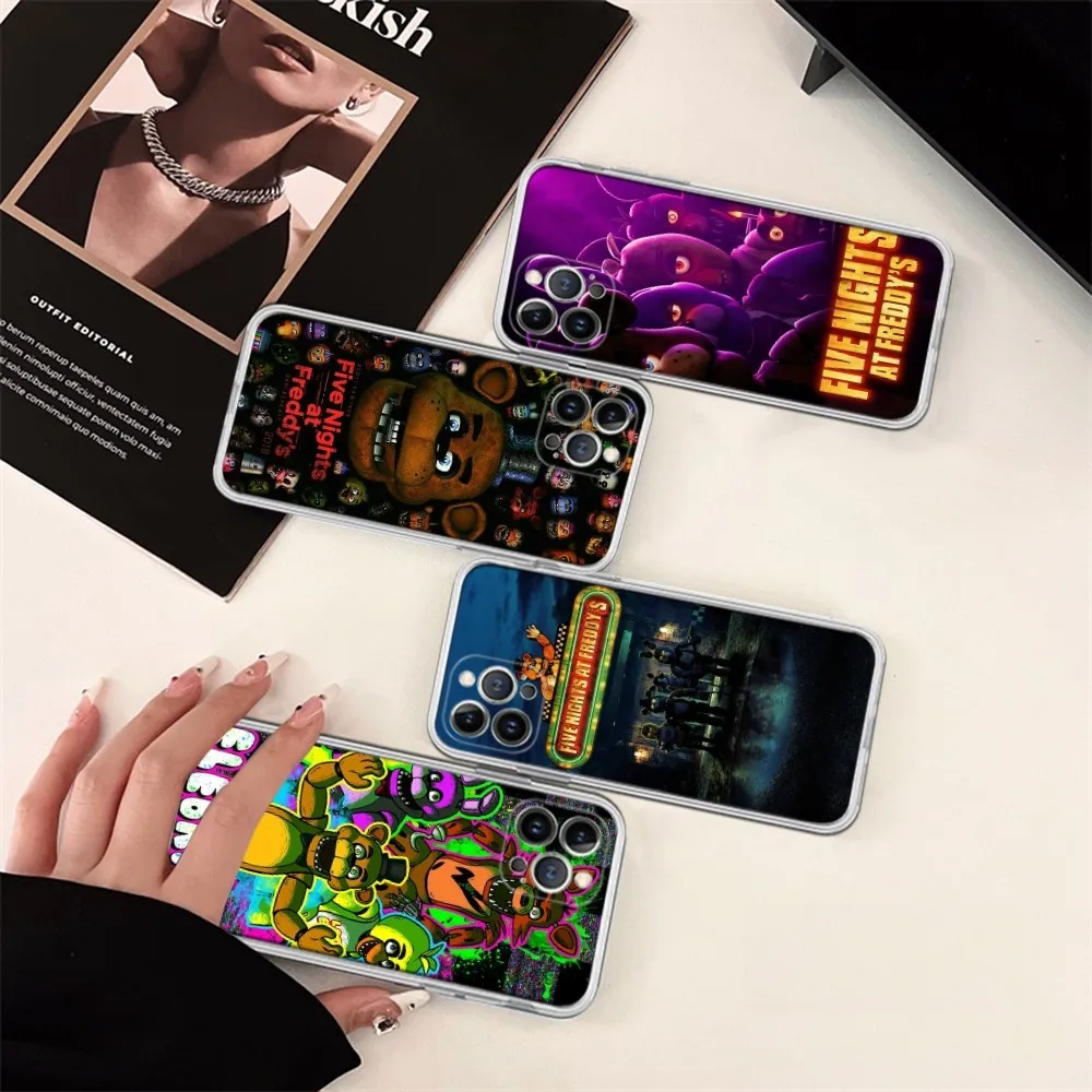 FNAF F-Five N-Nights At-Freddys Phone Case Silicone Soft For Iphone 16 15 14 13 12 11 Pro Mini XS MAX Plus X Cover