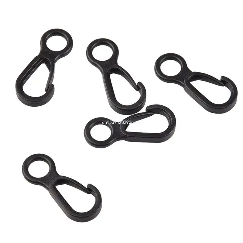 10x Nylon Plastic Hook Camping Carabiner Buckle Tent Accessories Hooks