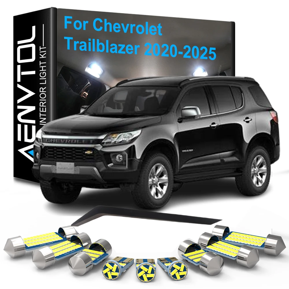 13-teiliges LED-Innenbeleuchtungsset mit Canbus für Chevrolet Trailblazer 2020 2021 2022 2023 2024 2025 Karten-, Decken-, Kofferraum- und Kennzeichenleuchten
