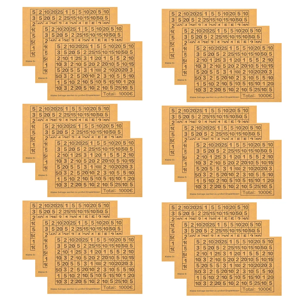 Sticker For Coin Bank Creative Diy Money Box Saving Tracker Light Brown Challenge Savings Jar Adhesive Target Decals