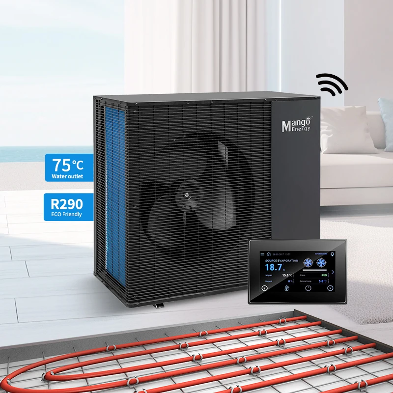 A+++ Home Inverter R290 Heat Pump for MGSDC-030IIC house heating/cooling/hot water with WiFi Mango Energy 10kW Monoblock ERP