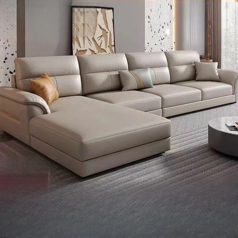 Anti-cat scratch fabric sofa living room modern technology cloth light luxury minimalist sofa combination