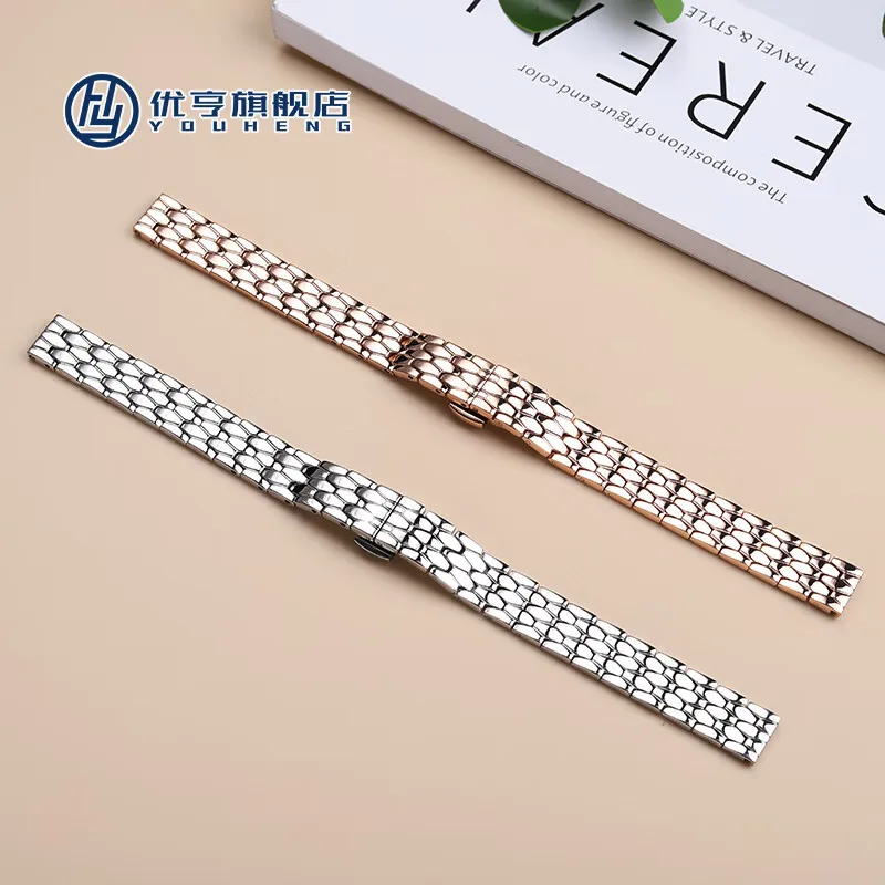 10mm 12mm High Quality Precision Steel Women's Watch Chain for Fossil/Casio/Armani/Swarovski Stainless Steel Watch Strap