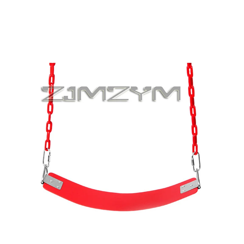Soft Board Flat Seat Swing with Chain Garden Hanging Hard Sitting Swing Outdoor Amusement Furnitures