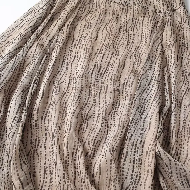 Estilo europeo y americano 2025, otoño, nuevo estilo coreano, estilo suave, arte francés, falda estampada romántica de lunares para mujer