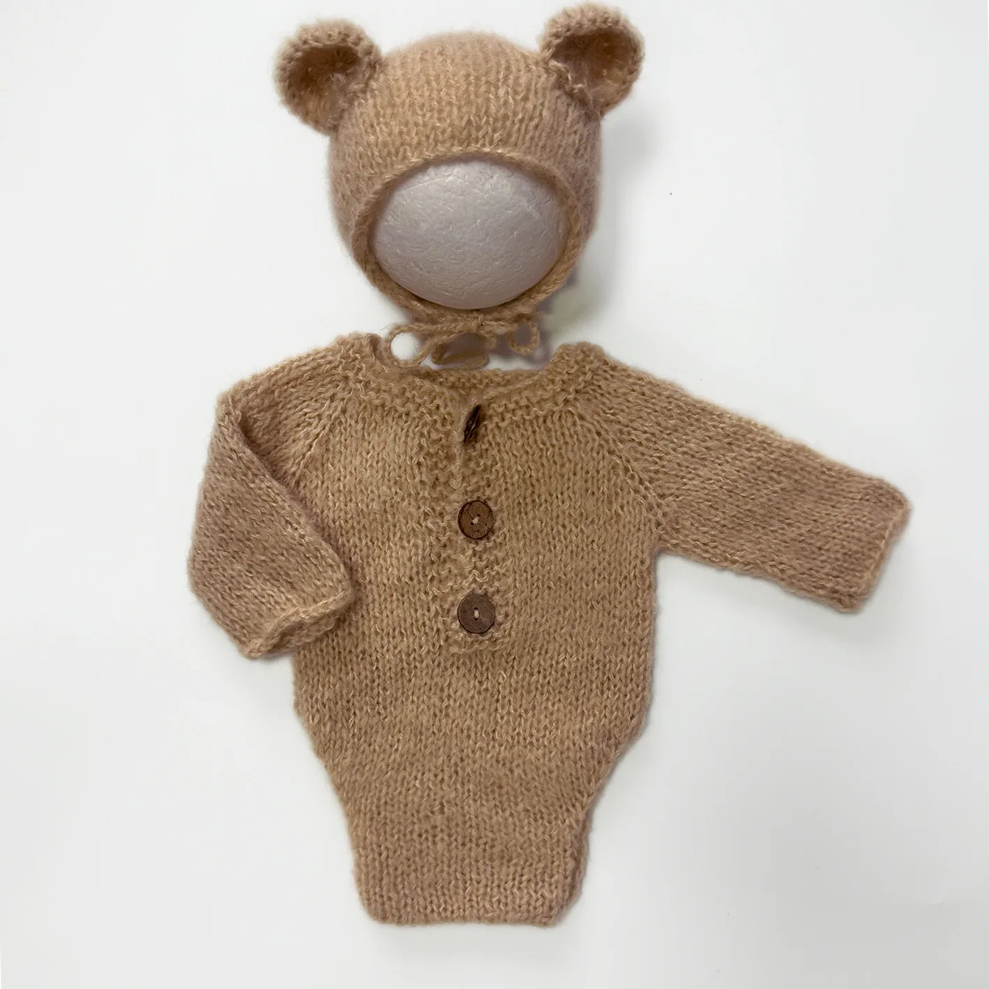 الوليد التصوير الزي رقيق الموهير الصوف رومبير السراويل الدب قبعة طفلة ملابس الصيف تبادل لاطلاق النار زي الوليد صور الدعائم #6