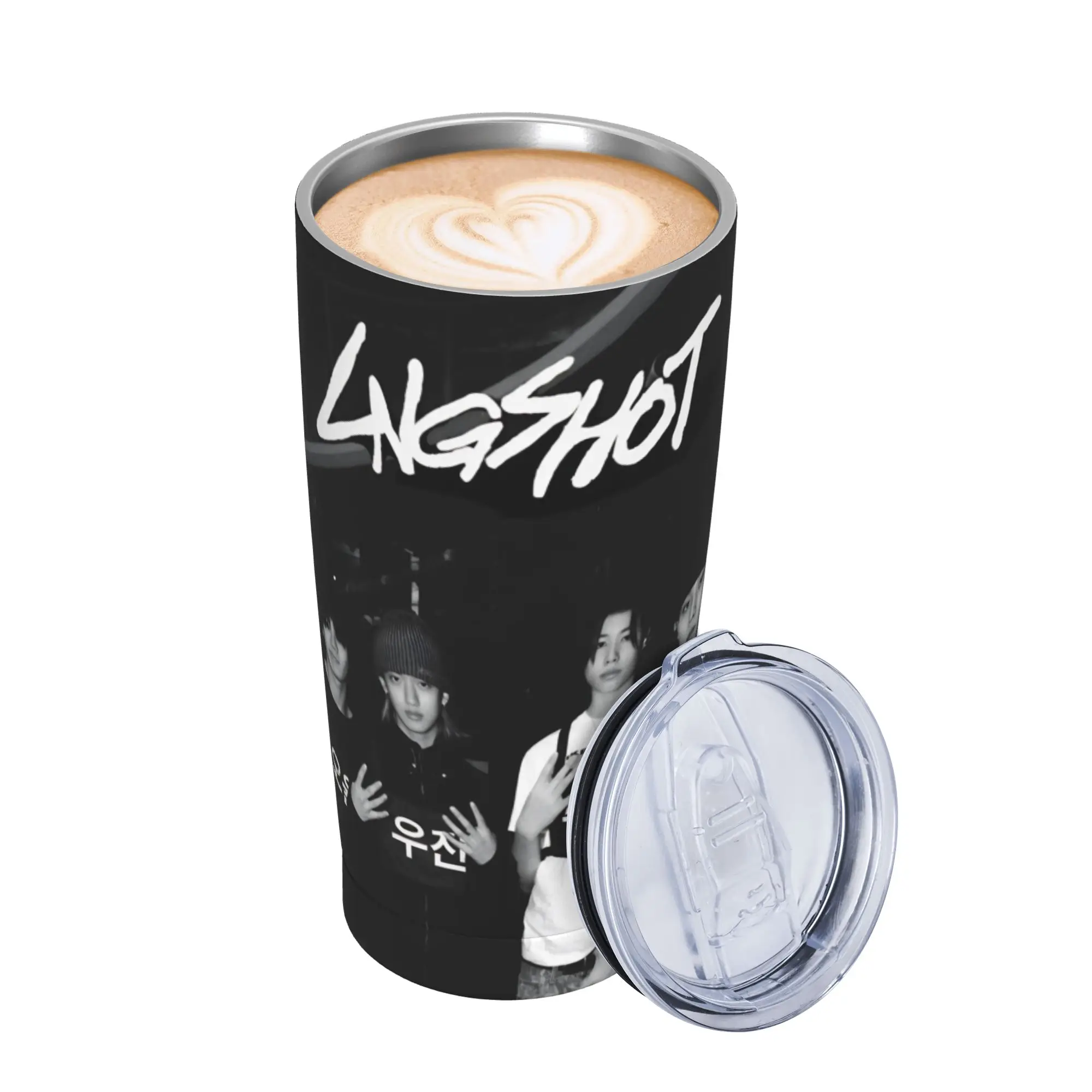 Kpop Group Lngshot  Tumbler Vacuum Insulated  Thermal Cup Stainless Steel Outdoor Mugs Water Bottle 20oz