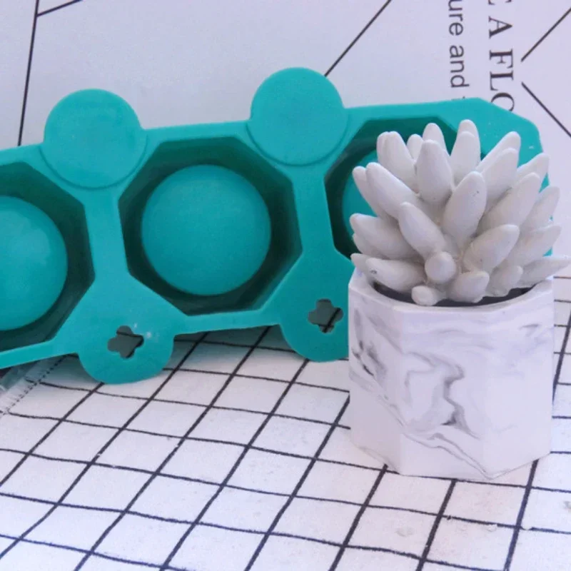 DIY Geometric Polygonal Silicone Mold Concrete Succulent Flower pot Candle Holder Mold Ceramic Clay Epoxy Resin Craft Mold