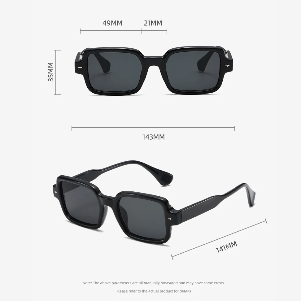 Small Frame Square Sunglasses Women For Men Fashion Vintage Trendy Sun Glasses Punk Luxury Brand Designer Pink Leopard Shades image 5