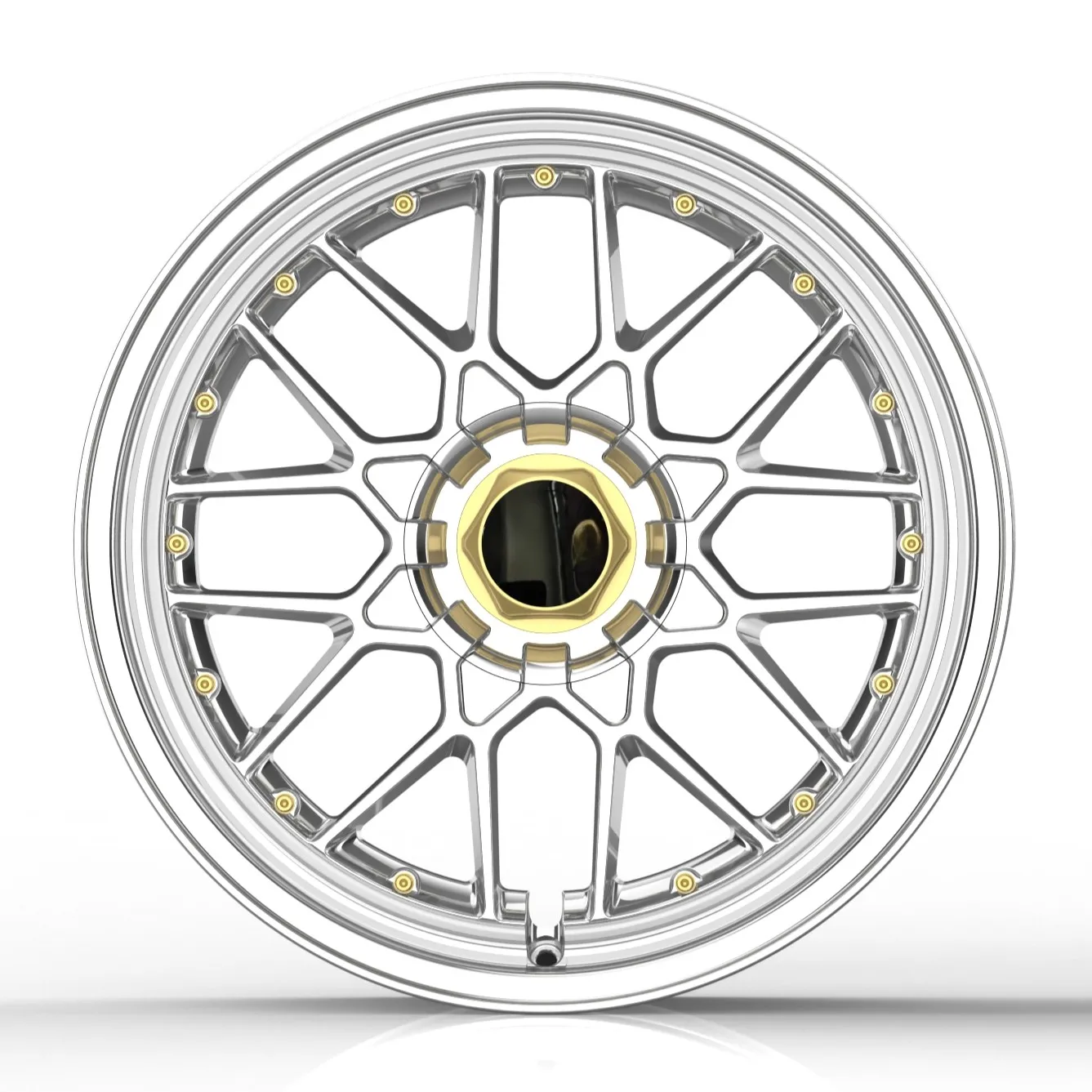 Two-piece Chrome-plated Wheels With Gold Rivets 19 Inches 8.5J 9.5J ET35 5x120 CB72.6 One-piece Forged Wheels