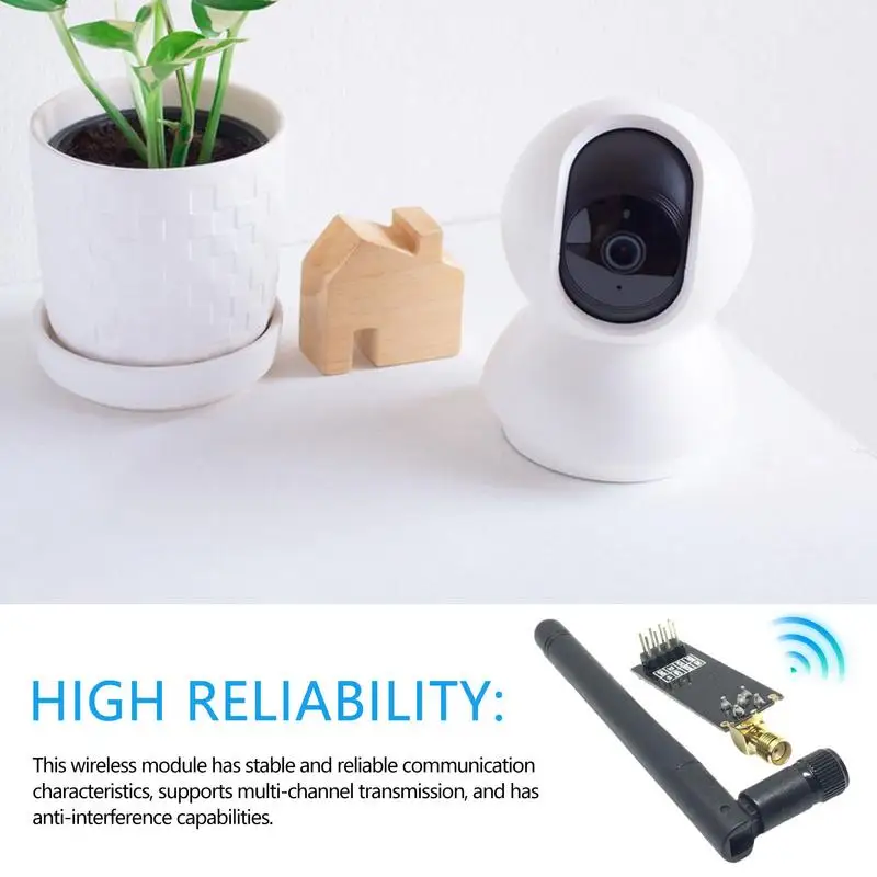 Módulo de transmisión inalámbrica para casas inteligentes, transceptor de larga distancia con antena, 1100 metros