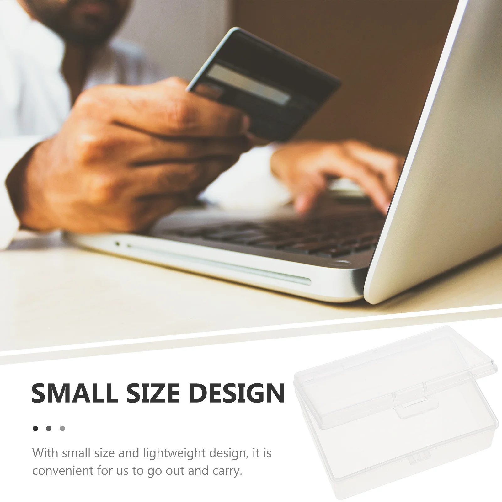 

10Pcs Card Storage Cases Clear High-Quality ABS Multi-Function Business Card Box Household Storage Portable Convenient