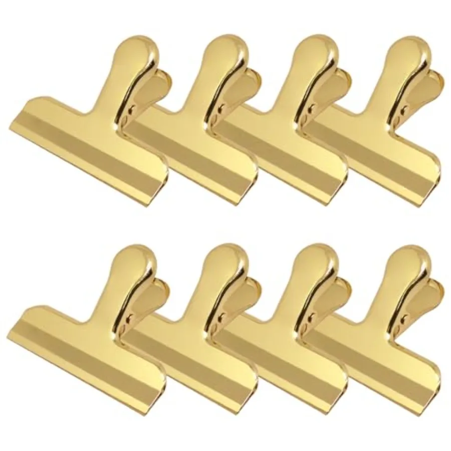 

8 Pack Chip Clips 3 Inch, Chip Bag Clips for Food, Heavy Duty Food Clip for Bags, Snack and Coffee, Stainless Steel Food Bag Cl