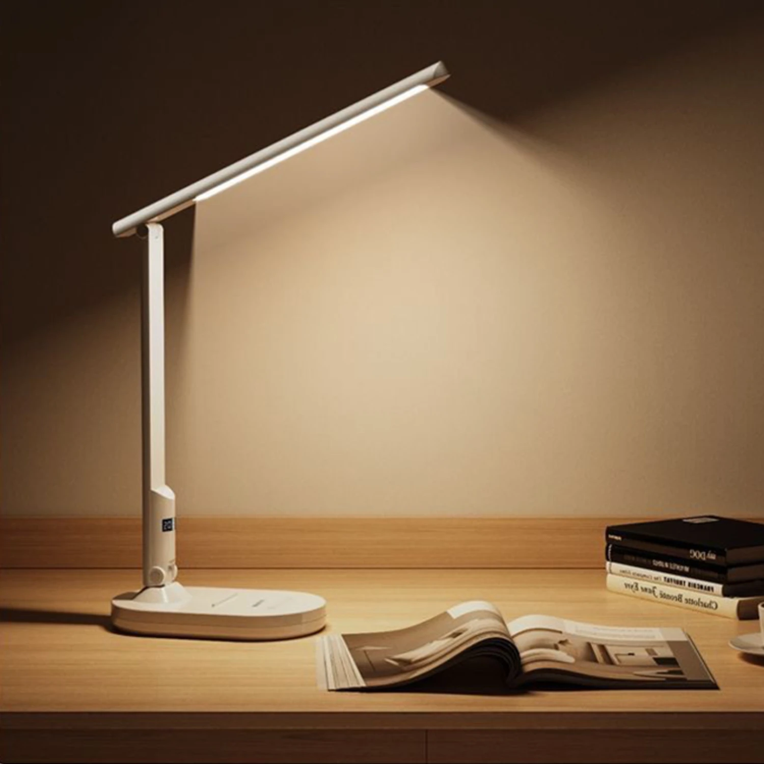 Convenient and Portable LED Desk Lamp with Eye Protection - Foldable and USB Rechargeable for Bedroom Bedside Table - Adjustable