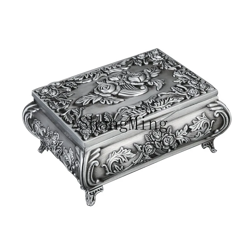 

PYH zinc alloy creative retro classic Treasure box jewelry storage box small ring earrings bracelet jewelry box